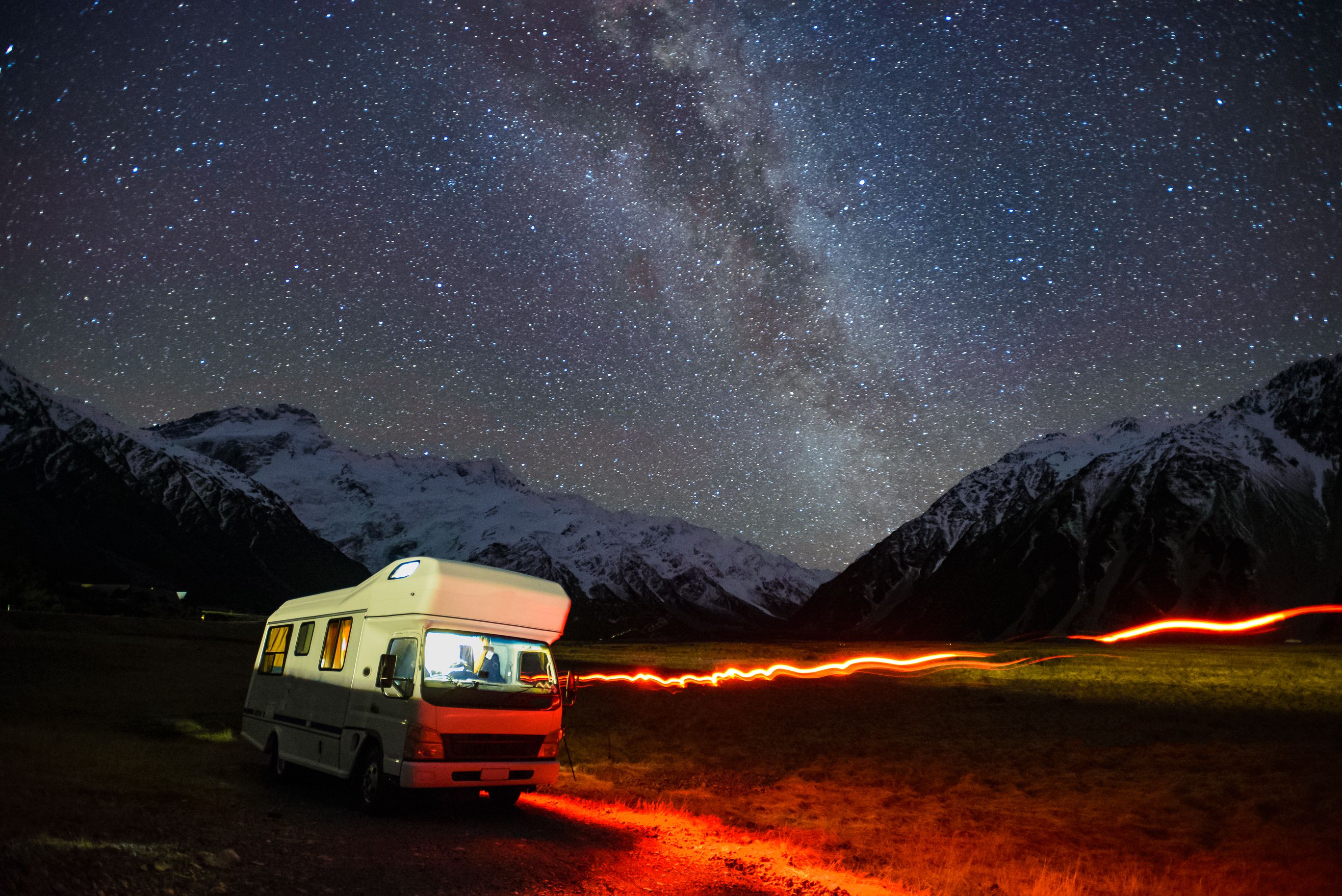 Camping under the stars in Mt Cook National Park