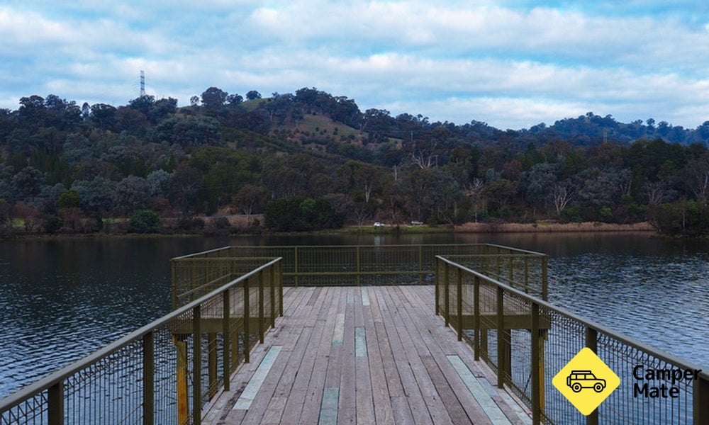 We saw a 60cm brown trout right under this fishing jetty