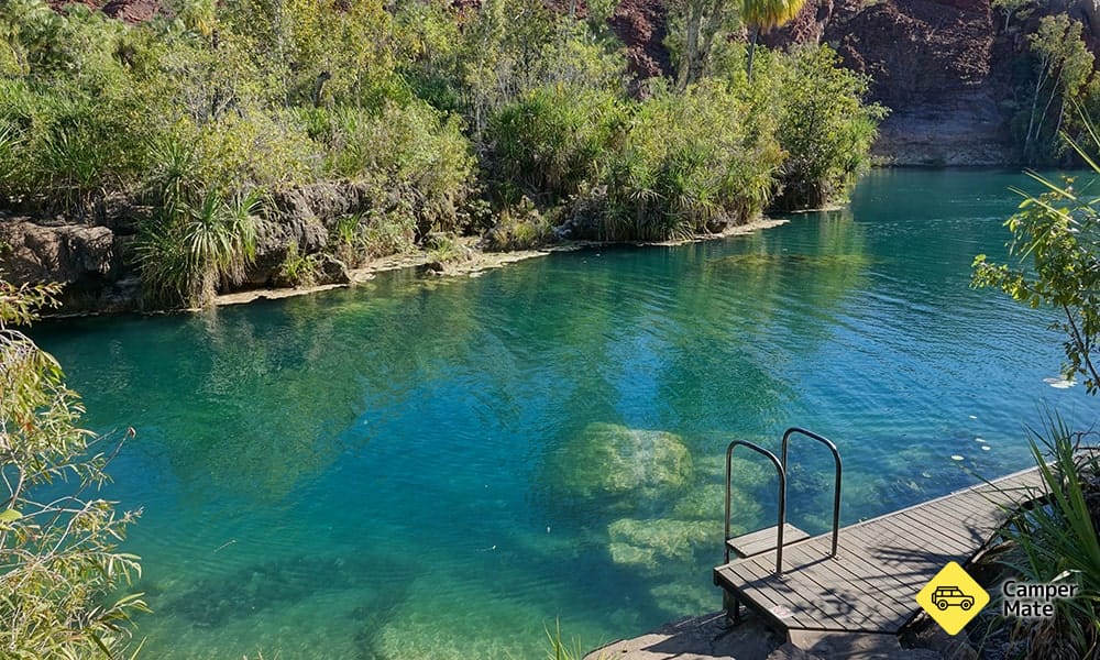 Swimming platforms in Boodjamulla National Park