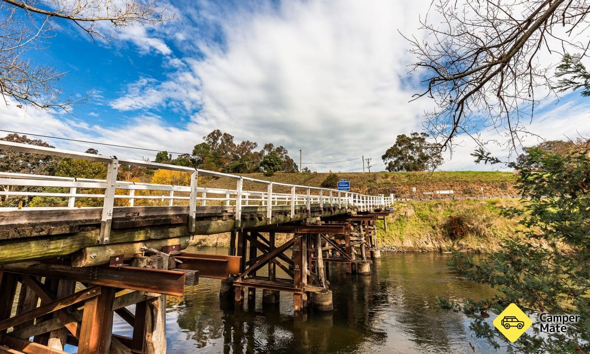 The old wooden bridge at Towong